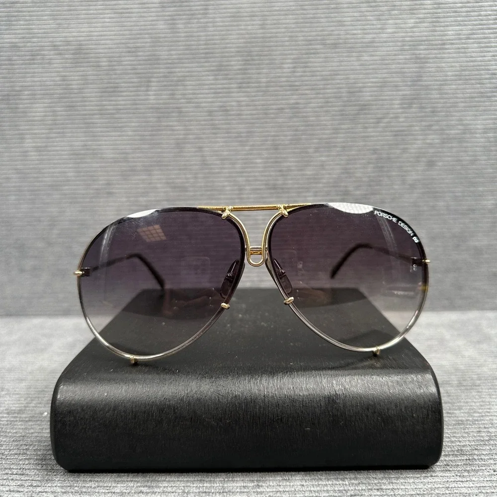 Carrera Porsche Design 5621 Vintage Aviator Sunglasses Gold Silver Austria Case